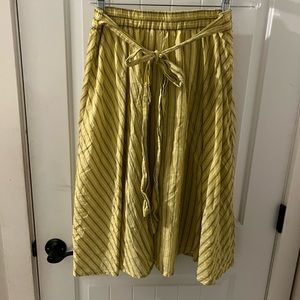 Yellow and navy striped skirt!
